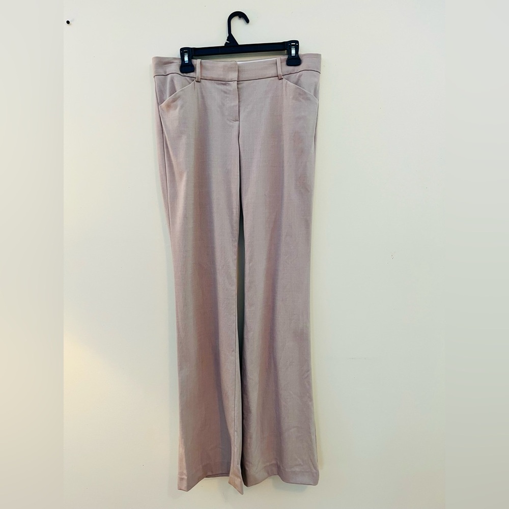 Theory Demitria Beige Wool Women's Pants in 8